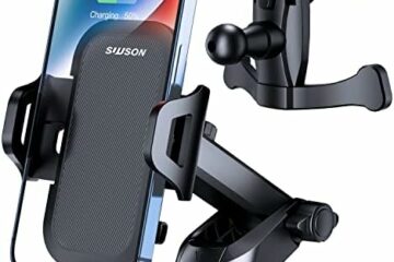 SUUSON Car Phone Holder Mount [Upgraded]-[Bumpy Roads Friendly] Phone Mount for Car Dashboard Windshield Air Vent 3 in 1,Hand Free Mount for iPhone 15 14 13 Pro Max Samsung All Cell Phones (Black)