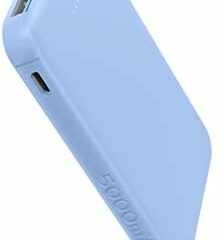 VANYUST S22 Portable Charger, Power Bank, 5000mAh External Battery Pack Compatible for iPhone 15 14 13 12 11 X Samsung S22 S21 Google iPad etc(Blue)