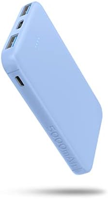 VANYUST S22 Portable Charger, Power Bank, 5000mAh External Battery Pack Compatible for iPhone 15 14 13 12 11 X Samsung S22 S21 Google iPad etc(Blue) 15